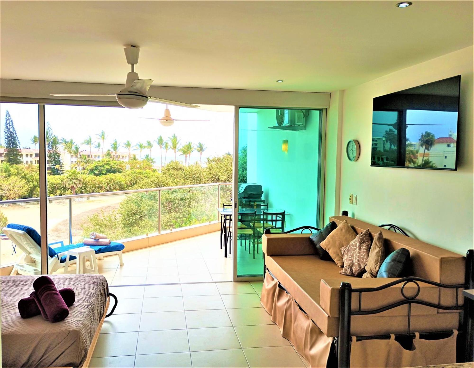 Estudio 310 Nuevo Vallarta, Frente Al Mar, Totalmente Equipado Y Amueblado! Apartamento *