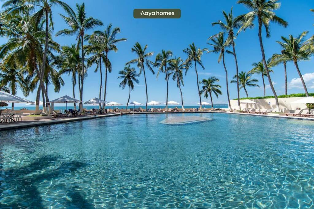 Beachfront 2br With Pool - Blue Flag Apartamento