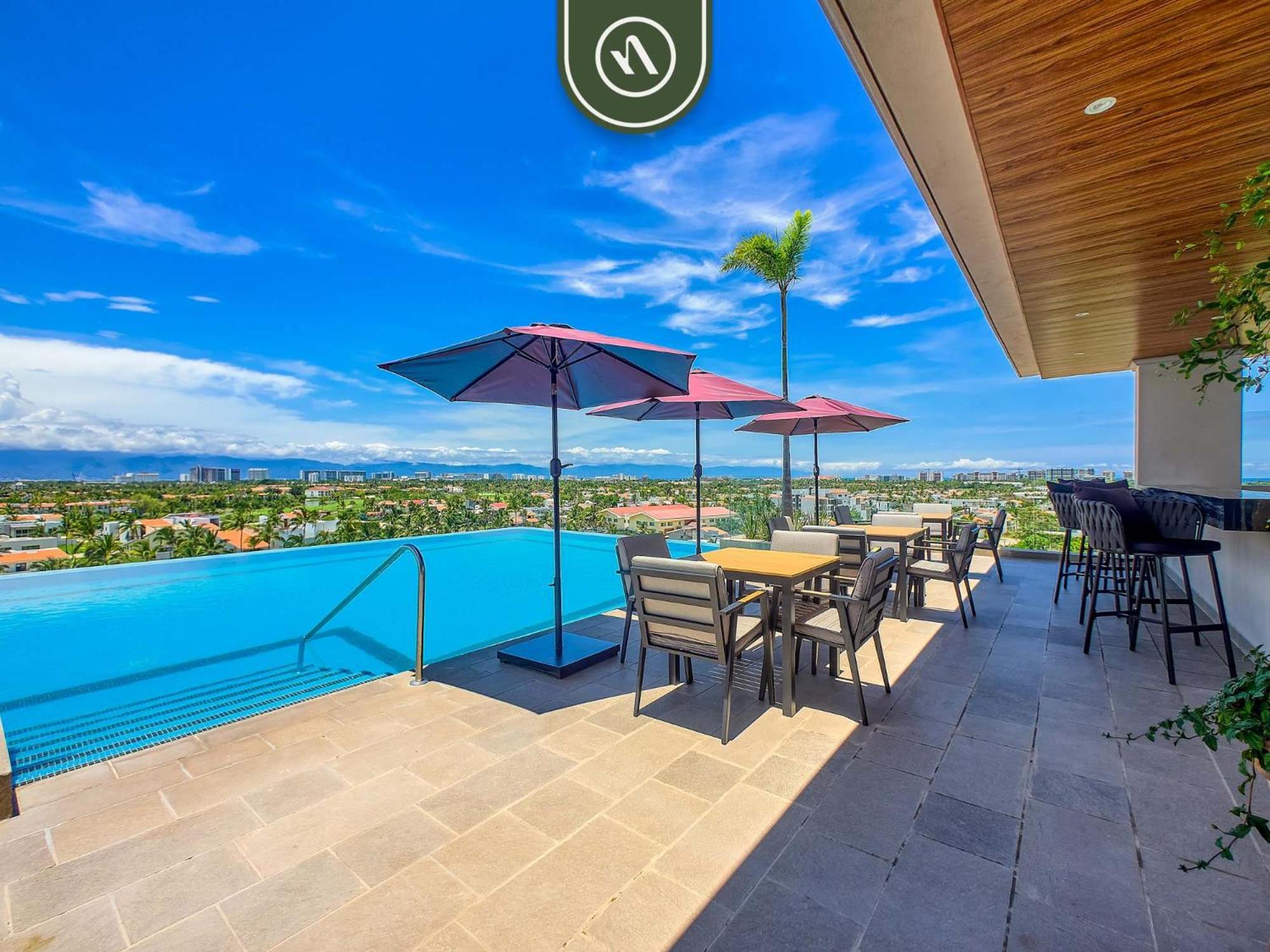 3 Bedroom Penthouse - Nuevo Nayarit - Rooftop Pool Gym * Nuevo Vallarta