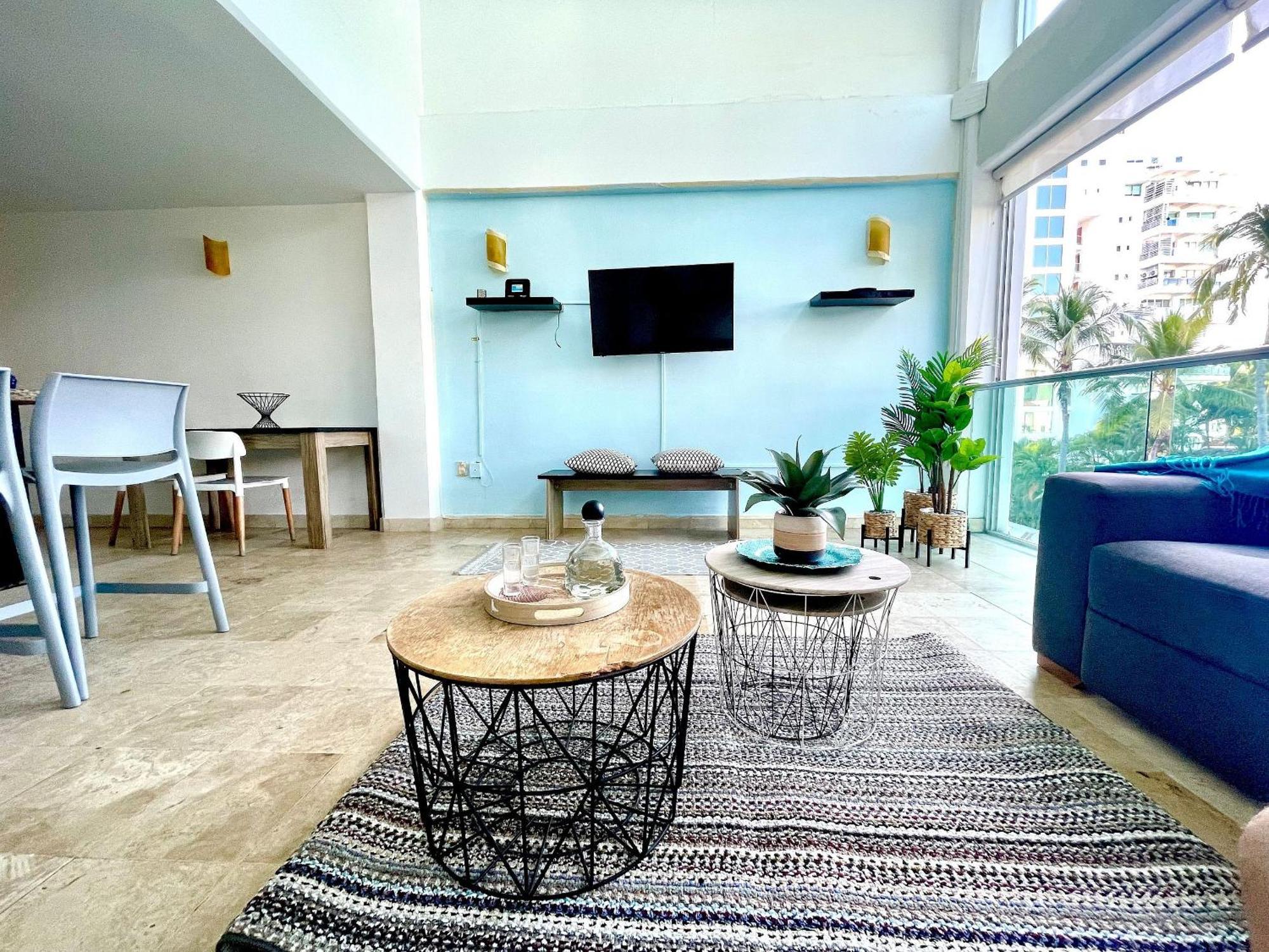 Depto 2 Pisos, Vista Alberca. A 50 Mts Del Mar Apartamento *